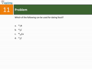 Problem11Which of the following can be used for dating fossil?157N146C4020Ca126C