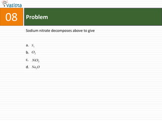08ProblemSodium nitrate decomposes above to givea.b.c.d.
