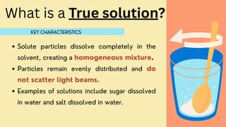 CHEMISTRY.pdf -characters of colloids,suspension and true solution | PDF