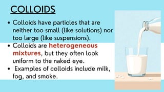 CHEMISTRY.pdf -characters of colloids,suspension and true solution | PDF
