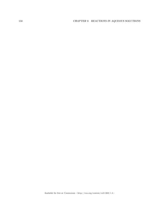 150 CHAPTER 9. REACTIONS IN AQUEOUS SOLUTIONS
Available for free at Connexions http://cnx.org/content/col11303/1.4
 