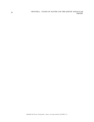 34
CHAPTER 2. STATES OF MATTER AND THE KINETIC MOLECULAR
THEORY
Available for free at Connexions http://cnx.org/content/col11303/1.4
 