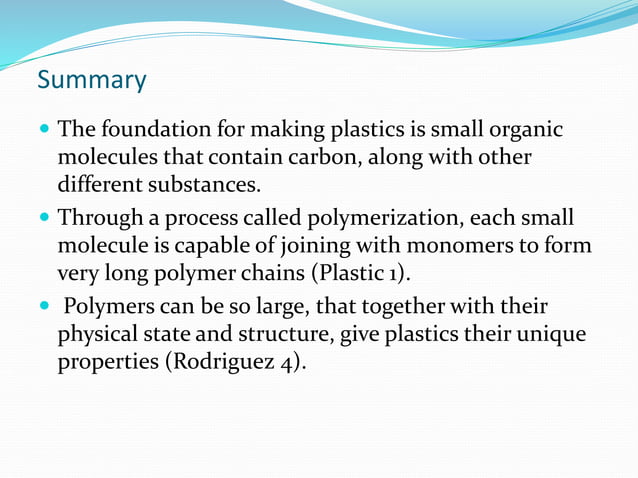 Chemistry - Plastics | PPTX