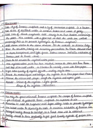 Chemistry Practical Record Full CBSE Class 12 