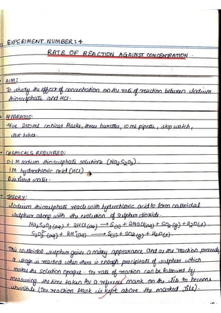 Chemistry Practical Record Full CBSE Class 12 