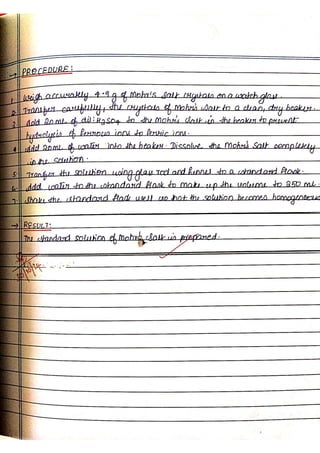 Chemistry Practical Record Full CBSE Class 12 