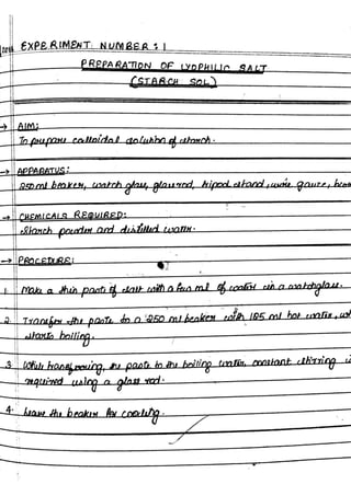 Chemistry Practical Record Full CBSE Class 12 