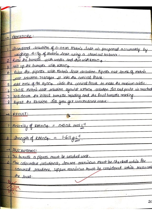 Chemistry Practical Record Full CBSE Class 12