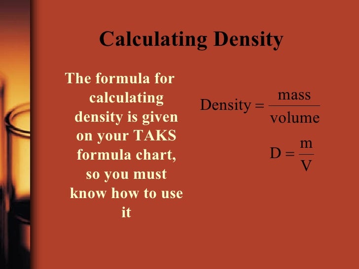 Taks Chemistry Formula Chart