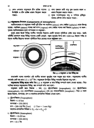 fiif ).) I <1ijl116WI ~ -~-
1ft~ ~~ct ~- ~ ~ ,,m ~ ~'fti ~ ~I ql~&C•HI ~
~ C11$·lff ~ 5.5 x 1015 ~ I ql{i1'5Ci1 W~ ~ "'fPfrttfi ~ ~ ~ I
441ifWtifl ~ ~ ~ f5'il ).) ~ <tl[i1'5'1 '6 ~ ~·~ 'fRtctt ~'611t ~ I ~
~f'lic ~ ql(Jl'5C'l'll ~ ft~~~~ I
<tlfatt!i'l mtTt mi ~ 1 ~' (:>) ~"'flfi'f'll'A. (troposphere), (.() :iildilml'A
(stratosphere), (e) CiiC"llMl'A (mesosphere) ~~ (8) Gfl41Ci1lf1!i411'A (inosphere) 1 ~ ~ ~
tmr ~' ~9f11tiitt,''5t9f '6 ~IC'll+-'Al"114JM4~ CM'6llt W1t I
) I ~"'flf1r4Jl'A (Troposphere)
~=1-IOkm
~9f11tiitt = 350-200 K
'5t9f = 200-100 1ii (Torr) (I Torr = 1 mm Hg)
G4IC'114-'Al"1141M4 ~ g 03 + hv ~ 02 + O
..
.( I ~lt'GIMP4Jl'A (Stratosphere)
~=10-20km
~9f11tiitt = 200-400 K
'5t9f = 10-1 "
110
140 t130
120 l!IC'IUMHll'i
)8 ~~11'~
D ~ ~~ <tl{llt!iC"l ~ ~ ~ 0 ~ ~ ~ ~ ~ ~lmr ~ ~
~~·'e~~~fit~t~ ~~~~'
~I 0~~~'<3~~
~~~~~I
).) ift'l'IO't'll ~tllft., (Components of Atmosphere)
GfJlth1:>tcq41l;a crt ql(11'5"1 ~ ~ ~ ~ Gf1rUil'! (atmos) ~~ ~ (sphaira) ~ "'9t:l
~ 1 GIJfDiPI (atmos) llft1Q ~ ~ (vapour) ~~~~~~(sphere) Cft 1"Slf 1
~ "IJllht"ffiHl'A ~ Cflii9fi1'5'1 Cft ql(11'5i1 I
't? ~ ~ ~ ~ ~ firdtct'A ~ ~· ~ ccflif ~·~I ~
~WR~~~~ ~-.fft ~I~ ,,mW~.~ 1600 km~ 9fl1'w ~
~ ~~t'f1t ~ ~~ ~~ 441(118'1 ~I
..-------------.
 