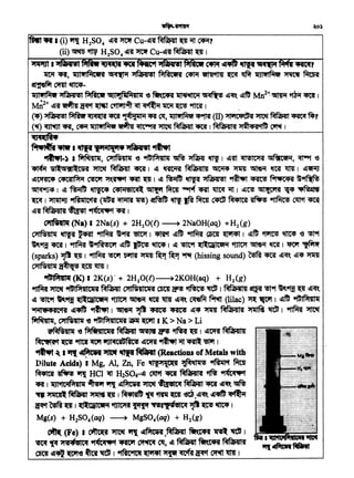 fial'l'"1ft ~ I ~ 'r' ..l'1• 'tfaFli'fSt ~
~ ..) I ~, c:>tlffiifilil ~ yfnlfJtfilil ~ ~ ~ I ~m <11!>IC"f'A Gi~Cete:i, ~ ~ .
~ <il~till:t<it ~ ~· ~·I ~. ~ f:llftiMllll ~ ~ *'if ~ lfm I ~'9f-U
~~ C4C~lfJt91 ~ ""-net' ~· "1l· I ~ ~ ~ "lfaR!I ~ ~ fii1'1t'C4i ~~
'511<1'1)4 I ~ ~ ~ '4lit"8IC~ ~ fit't11 ~ ~ ~ ~ I ~N Gllf{Cwtt ,-. .. ~
~I ~ "iRilltct1 ('ilh ~ ~) '~ ~ tfi' ffft1f ~ ~· ~ ~·~ff crot.
~t MraM~lt • "iafc;q"'ct 4ff ,
Ci11Aiili4 (Na) I 2Na(s) + 2H20(l) ~ 2NaOH(aq) +H2(g)
c:>tlf&iJlil • tcRt ~'"it~I~· Jl$ ~·Gmf ~I Jl1T1 ~ ~ ~ 'bf'Pf
~1tlf'!f -.cf I~ '91ra!>Cil !lftt·~ ~ t ~ ~ ctJlCilCetit ~ *-., ~I '5t'f ~
(sparks)·•~~ 1 ~ ~ ~ ~· ~···~ ~ (hissing sound)~~ Jl~ Jl-. ~
C"llNilJlil ~ ~ 11Tll I
9i'llfitili4 (K) I 2K(s)" + 2H20(t)---.+2KOH(aq) + H2(g)
~ ~· 11'91fit11tc111 ~·· '1ltNi11lt1't cm~ ~ ~ 1 MWRl4' • ~9f "'9f!f q Jl~
~ ~9f · ~"f!f· .U.:tilCttit ~·~'if.· tm1••·•l.ftlr· ~~ ~ ·11iMT (lilac) ~.·'(t'l t ~~ 91bJPtatil
"1itlWitef"« ·di~ ~I -'if'lf'• ~·· ·~ ~4' ."1111. Mf'JHHI ~ ~I ~ ~
fiTfinn1r, C'llAsttl14 ~ 91°GIPBUti4i iF1f 1{t1'tl I K> Na > Li
•RINi11114 ~ f'tf'l411c¥11 ~t~·.•~ •l:W1 ~m PIFJH111
Rlc'ifl_tct ~ .9fttl ~ 11JJ~ct'Dflc• ~m .~ 'ift ~ ~ 1
~·~I ·'flt~~ ·~•.(Re.actions of Metalswith
Dilute Acids) ·1 Mg, Al, Zn, Fe til'f:rtC(t.~tilil! 9ffiil1'l f.itlf
~ ~ Wf1 HCl Cft H2S04-Jl ~ ~ ~fiJHJlt ~· "14cca¥1
'iR I ~JfitC91Pi1Uii ~ Wf1 ~~··~ t!el~ ~ 1Ptf dl4ft~
,_ ~ ~ ~ 1J I fi4411l~ ~ t'fYll l{tV ~ ..~~ ~ ..
a.r~lJ I (t..QlllCifi',~·~""11'f'l'oltCi·"Jf'~·~·I
Mg(s) + H2S04(aq) ____.. MgS04(aq) + H2(g)
*(Fe) 1 ·cinm ~ '11• ~'~ ~~ ~. ~ 1
~ ~ :rtb4'et0tt 9f((Ci4"'f ~ ~ '1f, .·"l ~ NttCM AfilHli
emf~~·~~· 1 9iflt"IC'I ~··""" ~ ~ ~ lltl I
~· ~~ ~ ~~ ~'~ 4'1, iiJliflfifettt ~· :rtfaH!St Ptfloo ~ etlsrstm·~ ~ itJletlfifet ~ ~
~firORt~-
ii)lltfMif :rtfliR!SI ~· '51Jl'lfilfi1411il -e· ~~ ~ '51<1f'6 ~~ Jlfl'; Mn2.i:~ ~ ~· 1
M~2+ ·~'f.lR'°1' ~ ''1t'n91T~ ~ ~ ~ "fmf I
(4') :rttaMl<!>I ~~ ~ 1cfl,.iili1 CR '1f, ilJl!iflMet ·4'9fAf (II) '1l"1c4dJ:s1 ~·~ <RtCr~?
eo~CR, ~ 1'Jlotlf.4et • ~· ~· ~ -.tf 1 MfJ19twsi .,,~•cactftJ ~ 1
tff l(i)'ft1·H2S04 ~t~Cu-~t~Q·~~7
(ii)~ 'ftV H2SO 4 ·~t ~ Cu-~t~ ~ I
~o)
 