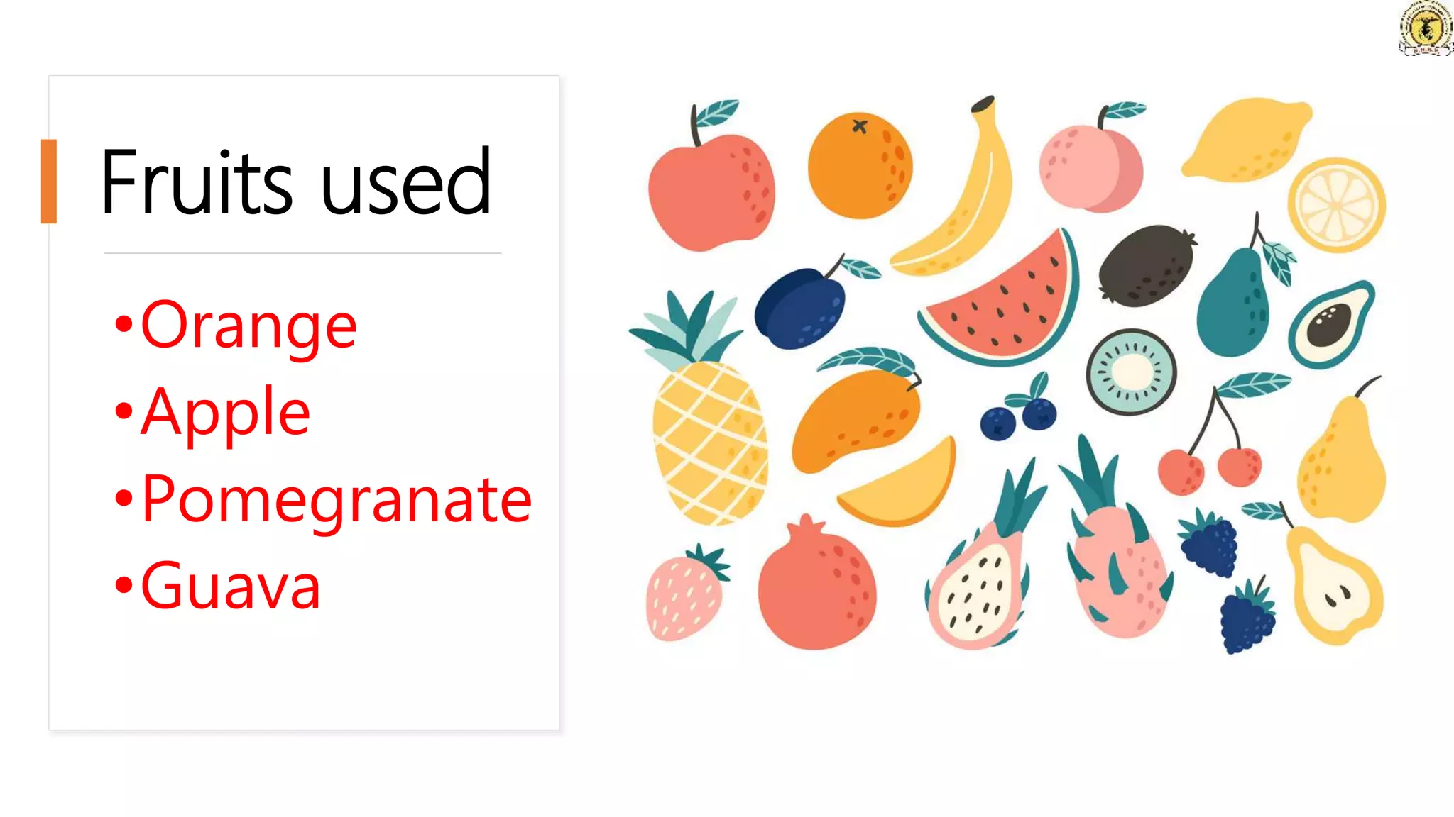Study on Acidity of Fruits and Vegetables Juices PPT
