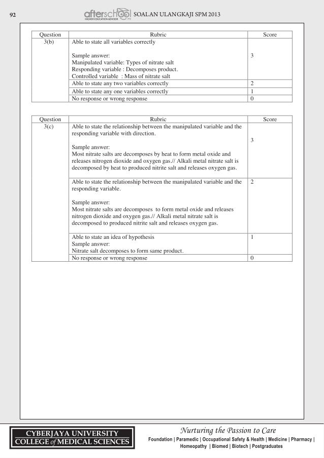 Chemistry afterschool2013 - Question and Anwser