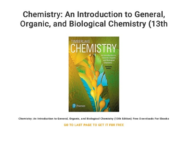 Chemistry An Introduction To General Organic And Biological Chemistry Pdf