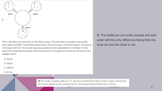 B. The sulfite ion and sulfur trioxide are both
polar with the only difference being that one
is an ion and the other is not.
20XX Pitch deck title 58
 
