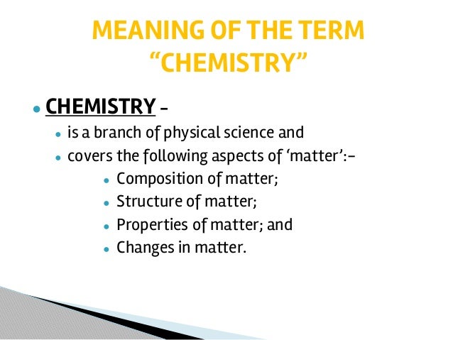 Chemistry assignment help