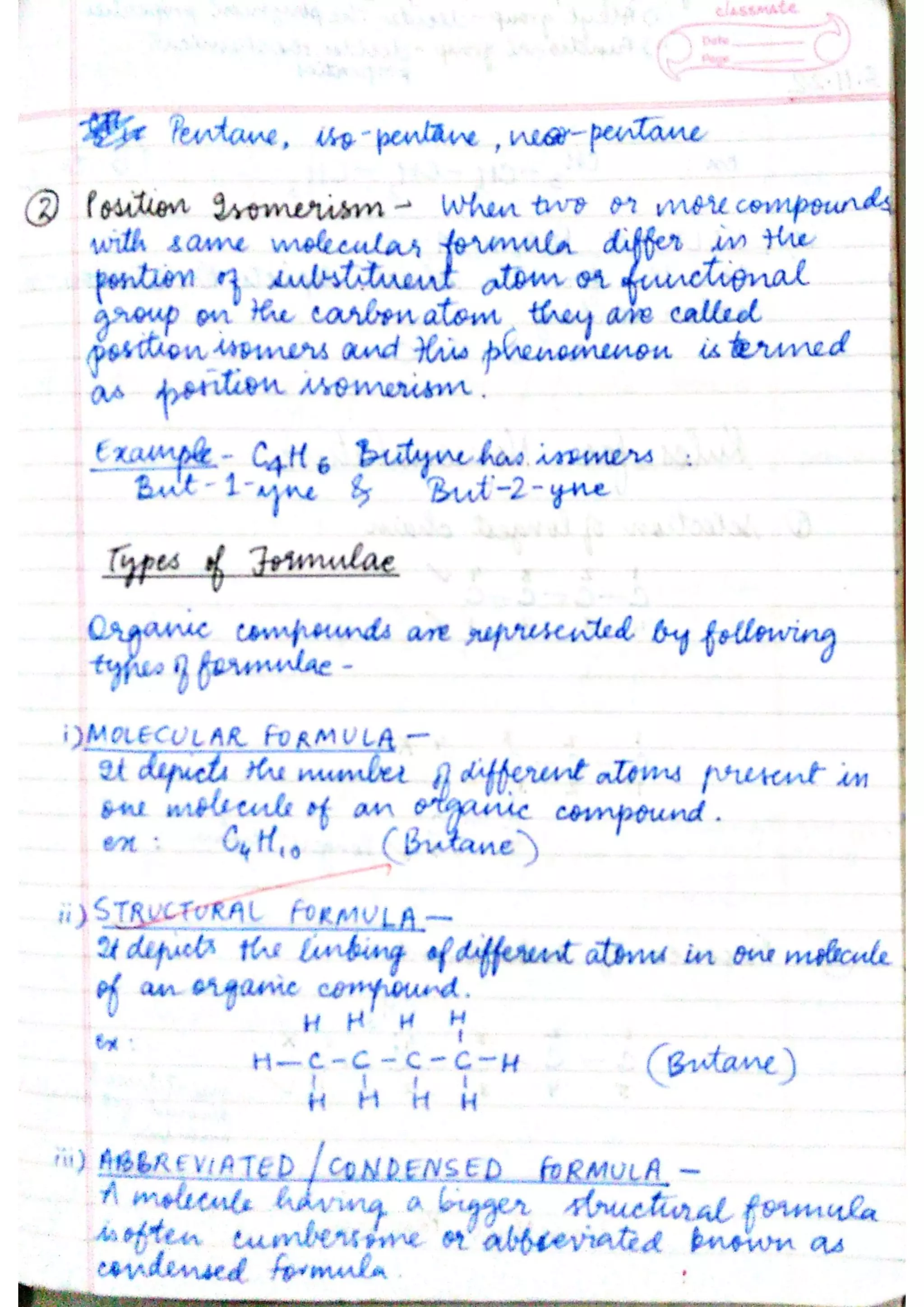 ICSE Chemistry Class X Handwritten Notes