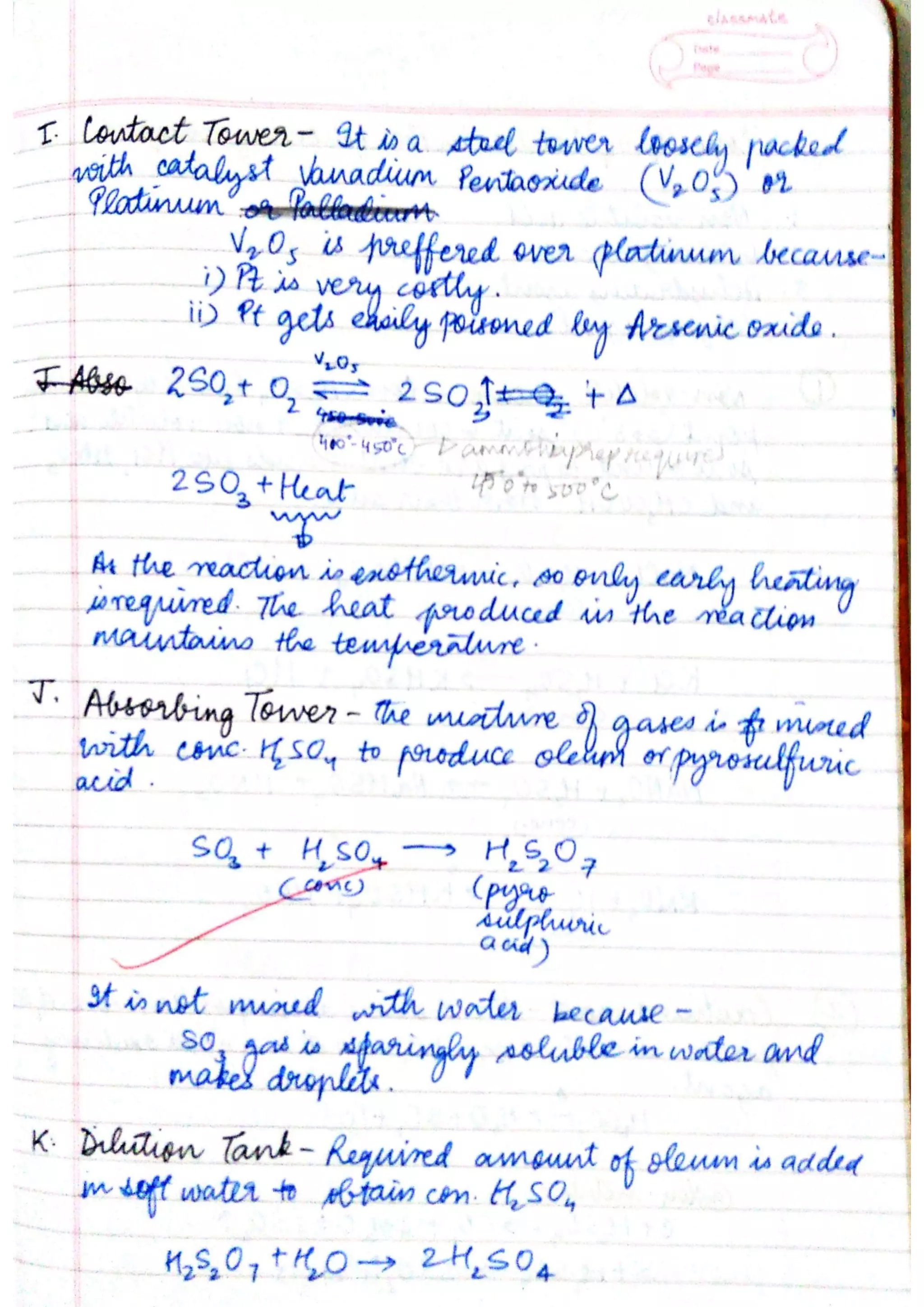 ICSE Chemistry Class X Handwritten Notes
