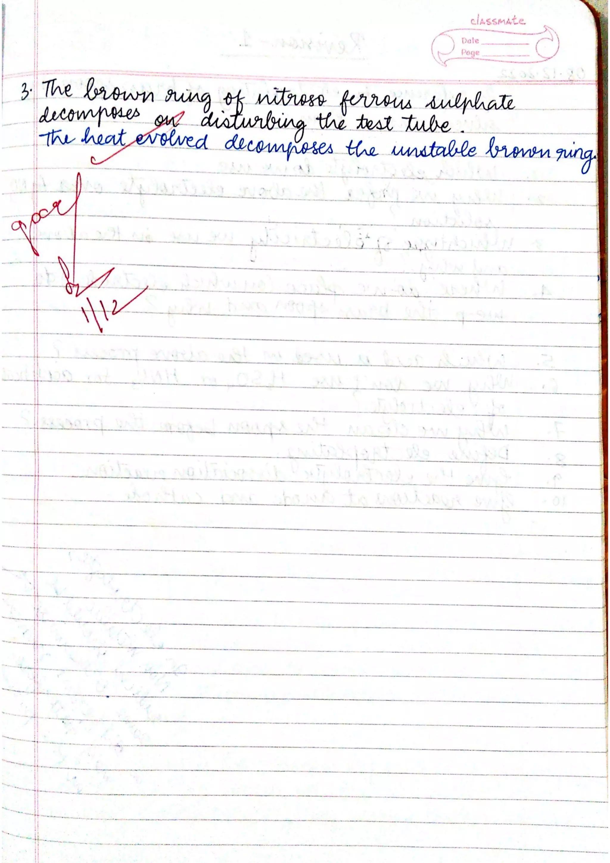 ICSE Chemistry Class X Handwritten Notes