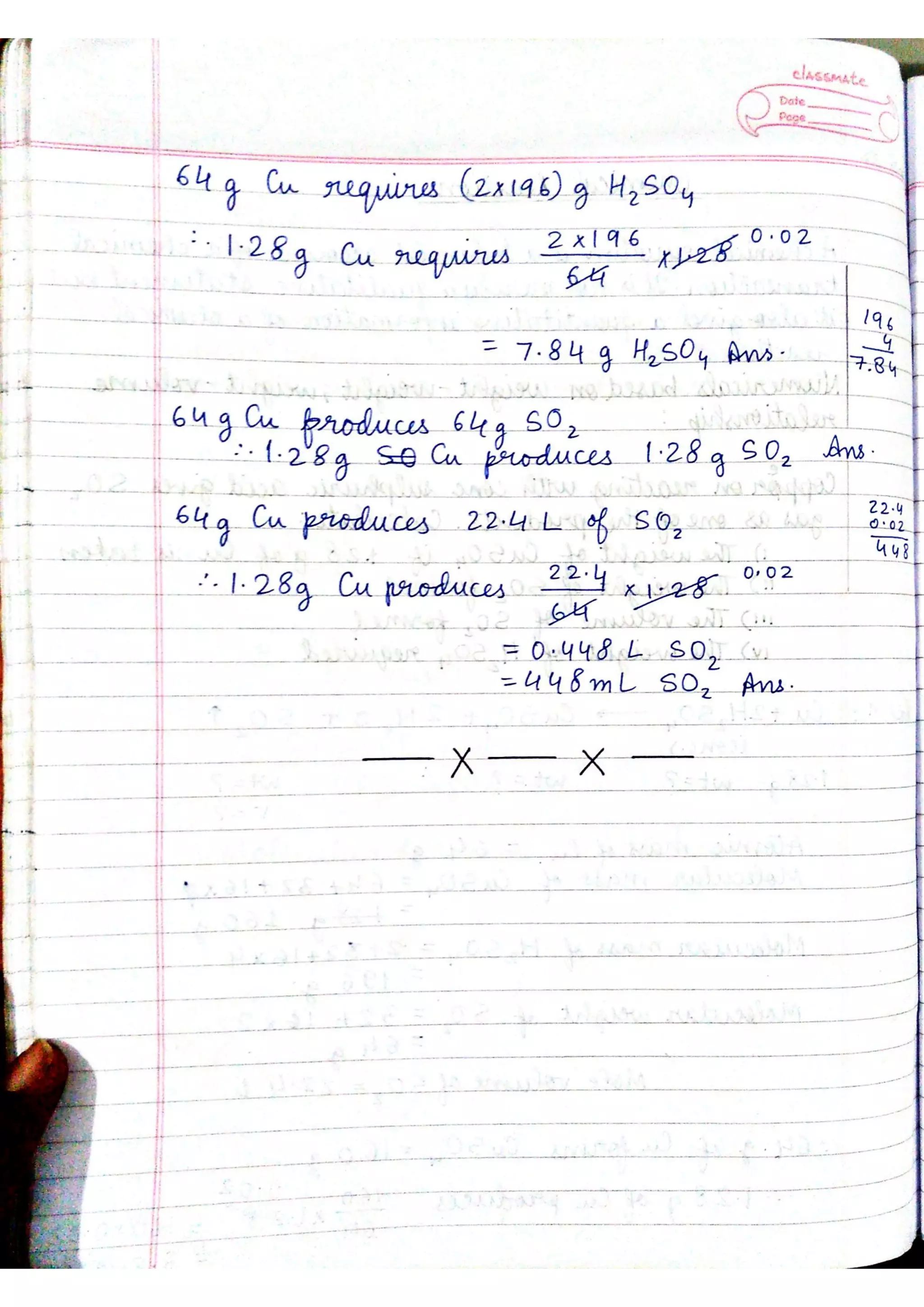 ICSE Chemistry Class X Handwritten Notes
