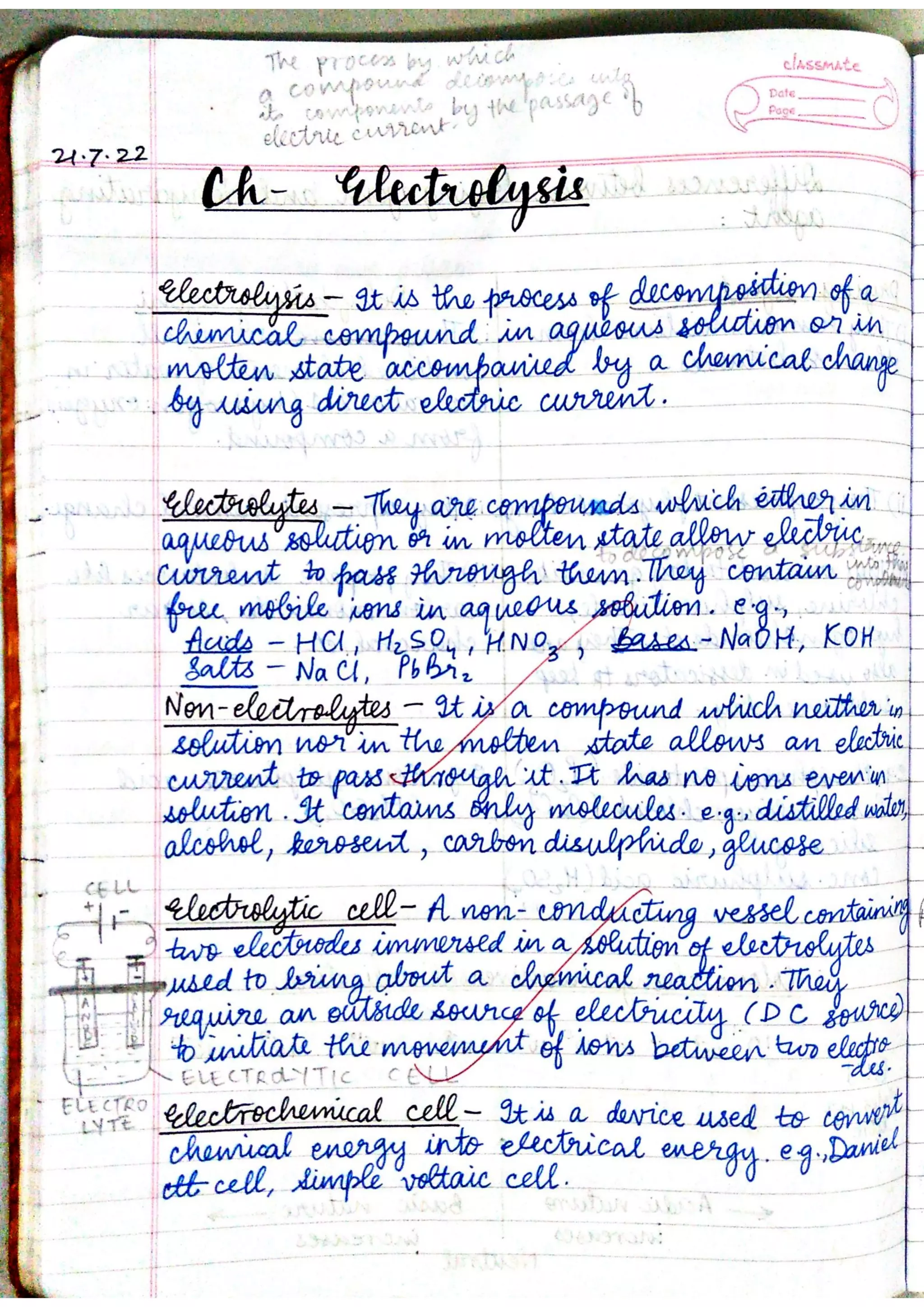 ICSE Chemistry Class X Handwritten Notes