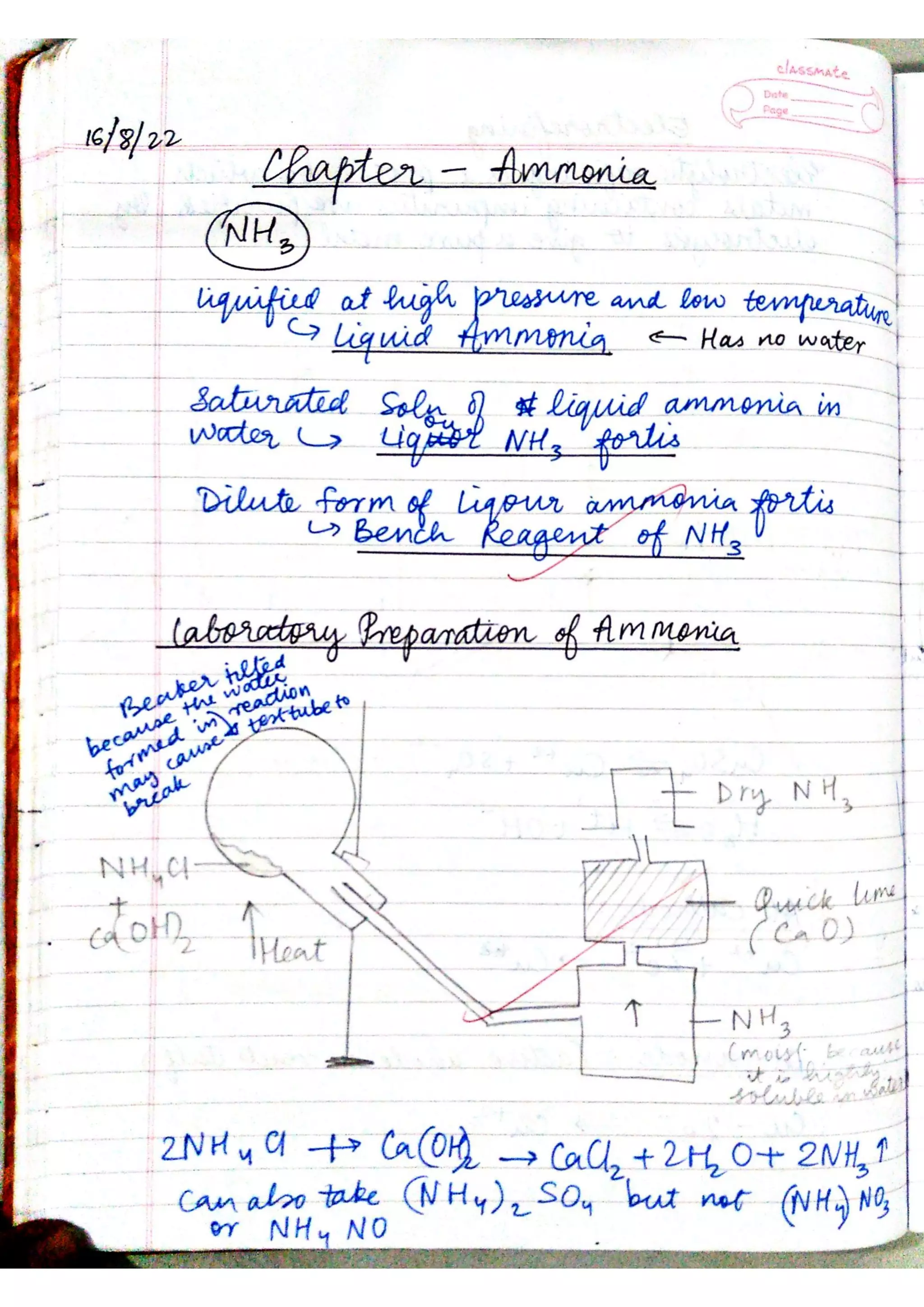 ICSE Chemistry Class X Handwritten Notes
