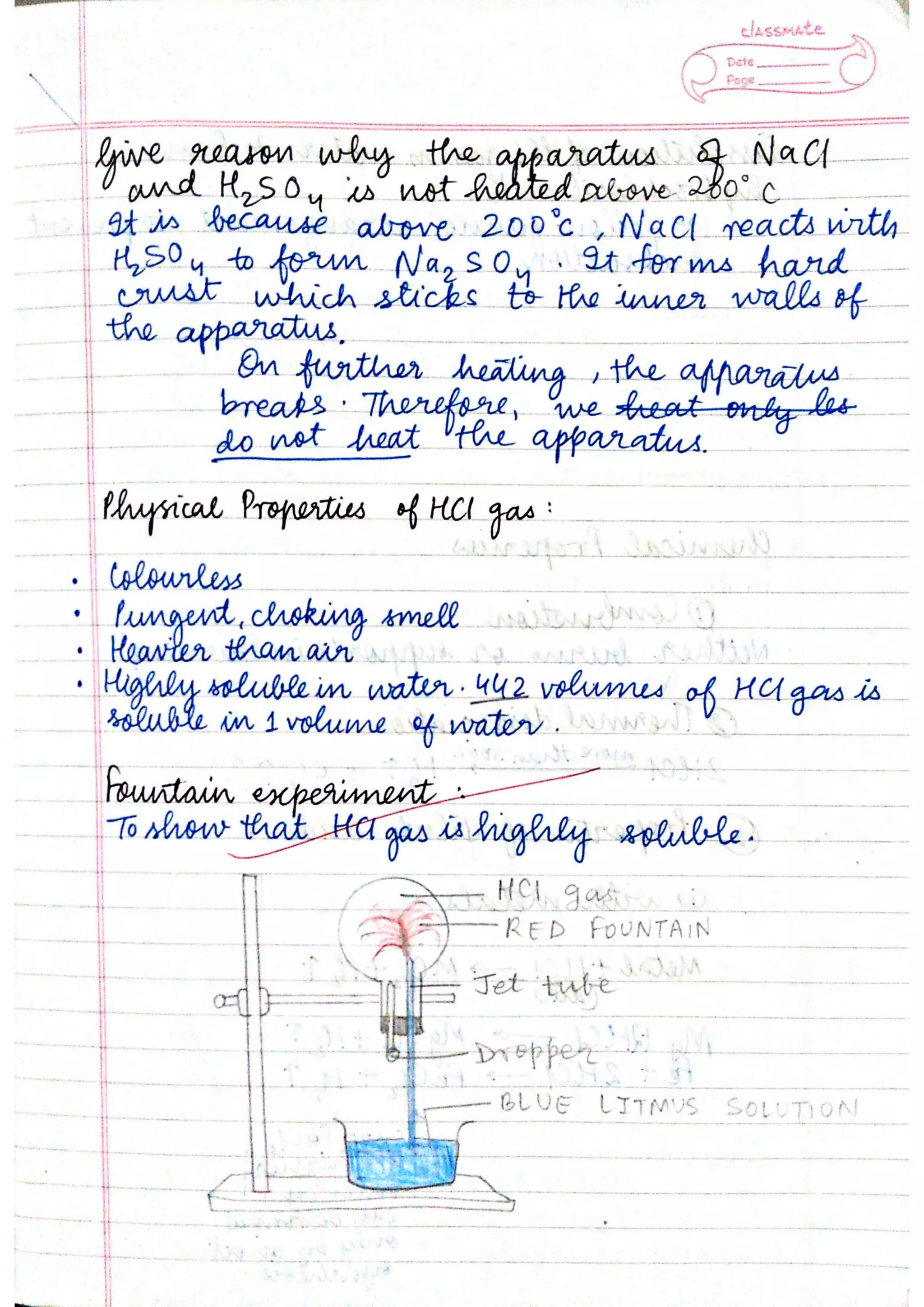 ICSE Chemistry Class X Handwritten Notes