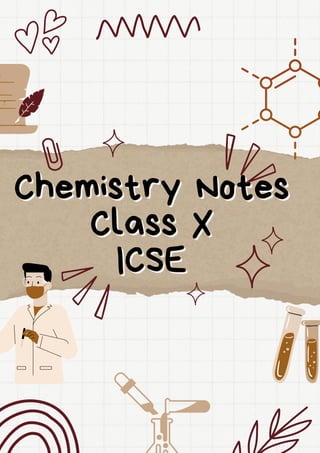 Chemistry Notes
Chemistry Notes
Class X
Class X
ICSE
ICSE
 
