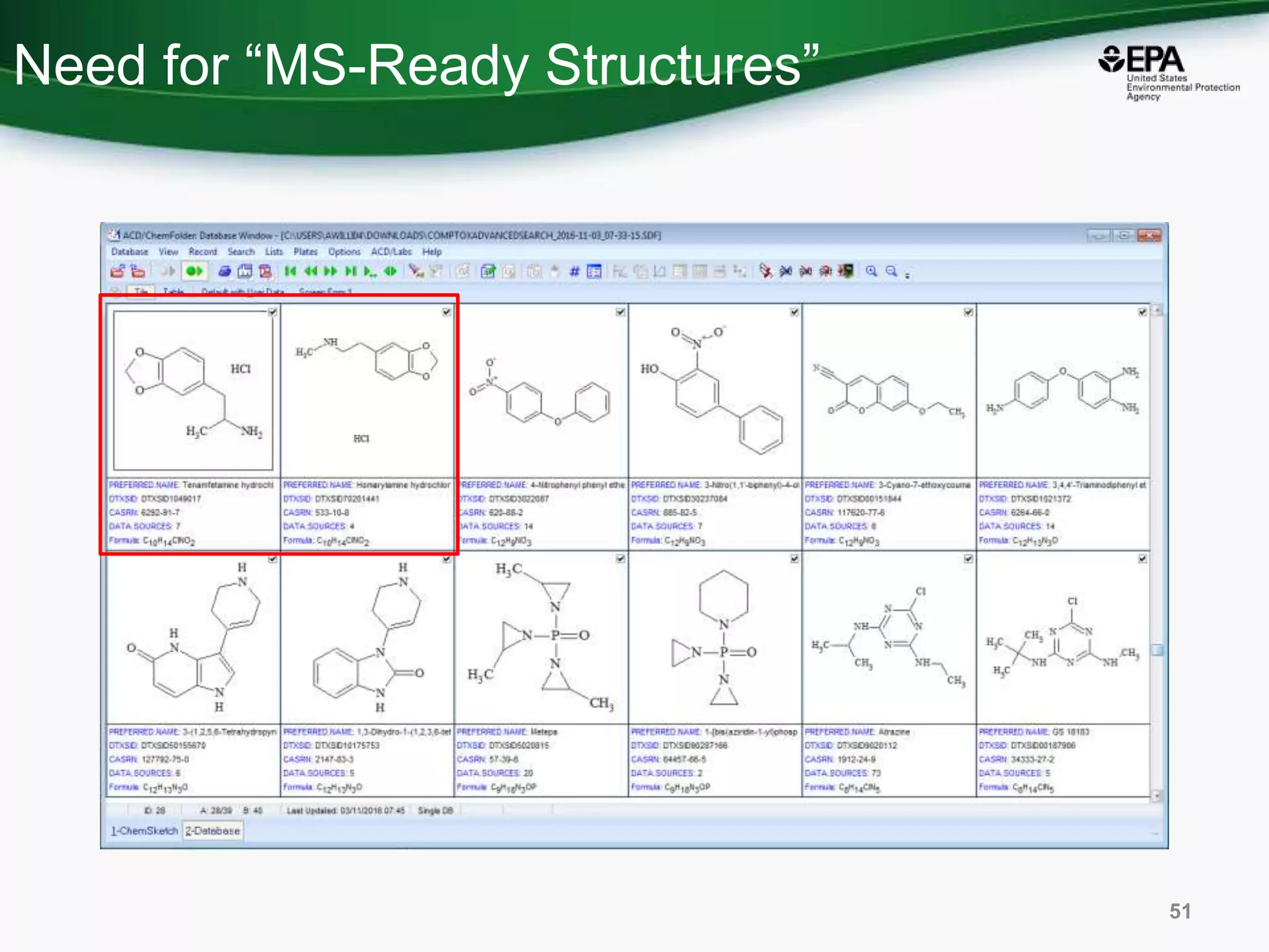 Need for “MS-Ready Structures”
51
 