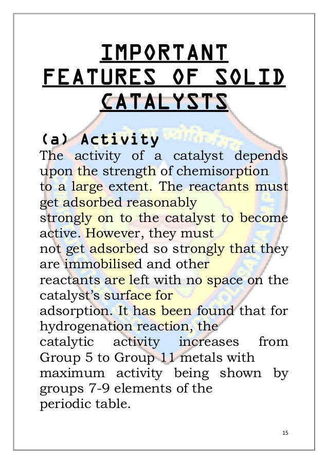 Catalysis Chemistry Project