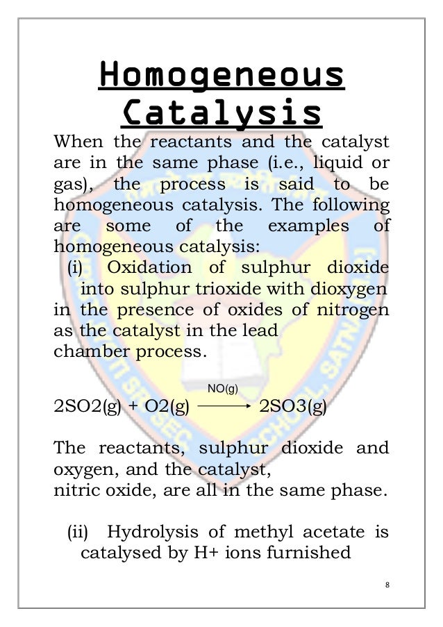 Catalysis Chemistry Project