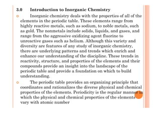 Inorganic Chemistry : Periodic Table (Periodicity) | PDF