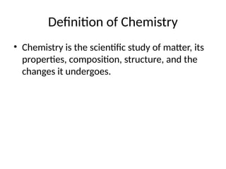 chemistry introduction and basics on the basis | PPTX