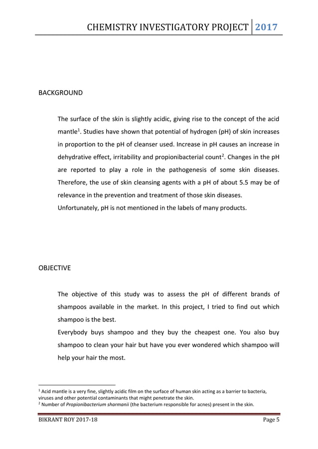 Chemistry Investigatory Project Class 11 & 12 | PDF | Skin Care | Beauty