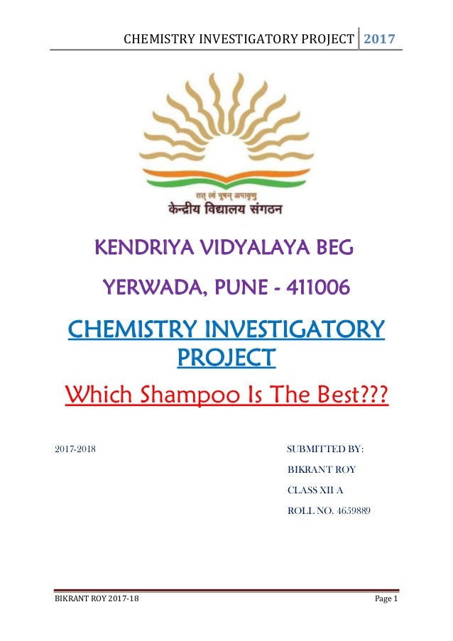Chemistry Investigatory Project Class 11 12 Chemistry Investigatory Project Class 11 12