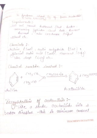 Chemistry lab manual class 12