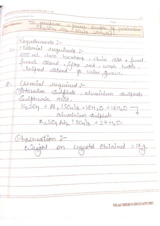 Chemistry lab manual class 12