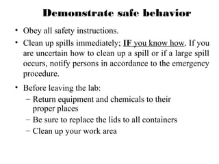Chemistry laboratory safety | PPT