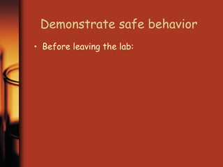 chemistry laboratory safety rules fo.ppt