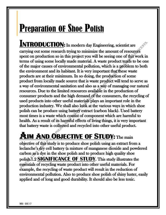 Chemistry Investigatory Project (12th isc 2017) Preparation of Soap