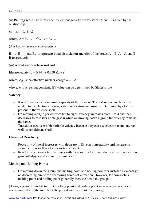 Chemistry notes class 11 chapter 3 classification of elements and per…