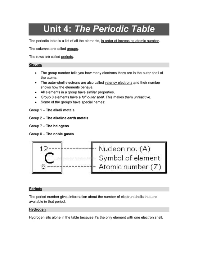 Chemistry Revision Notes - IGCSE | PDF | Chemistry | Science