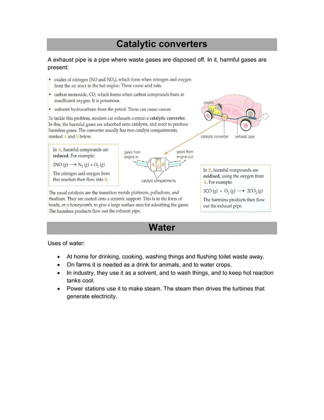 Chemistry Revision Notes - IGCSE | PDF | Chemistry | Science