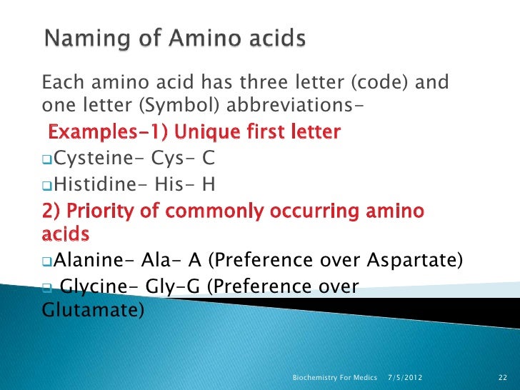chemistry of amino acids amino acid three letter code