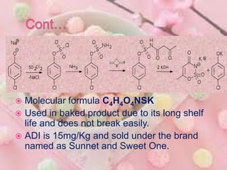 Chemistry of artificial sweeteners | PPTX
