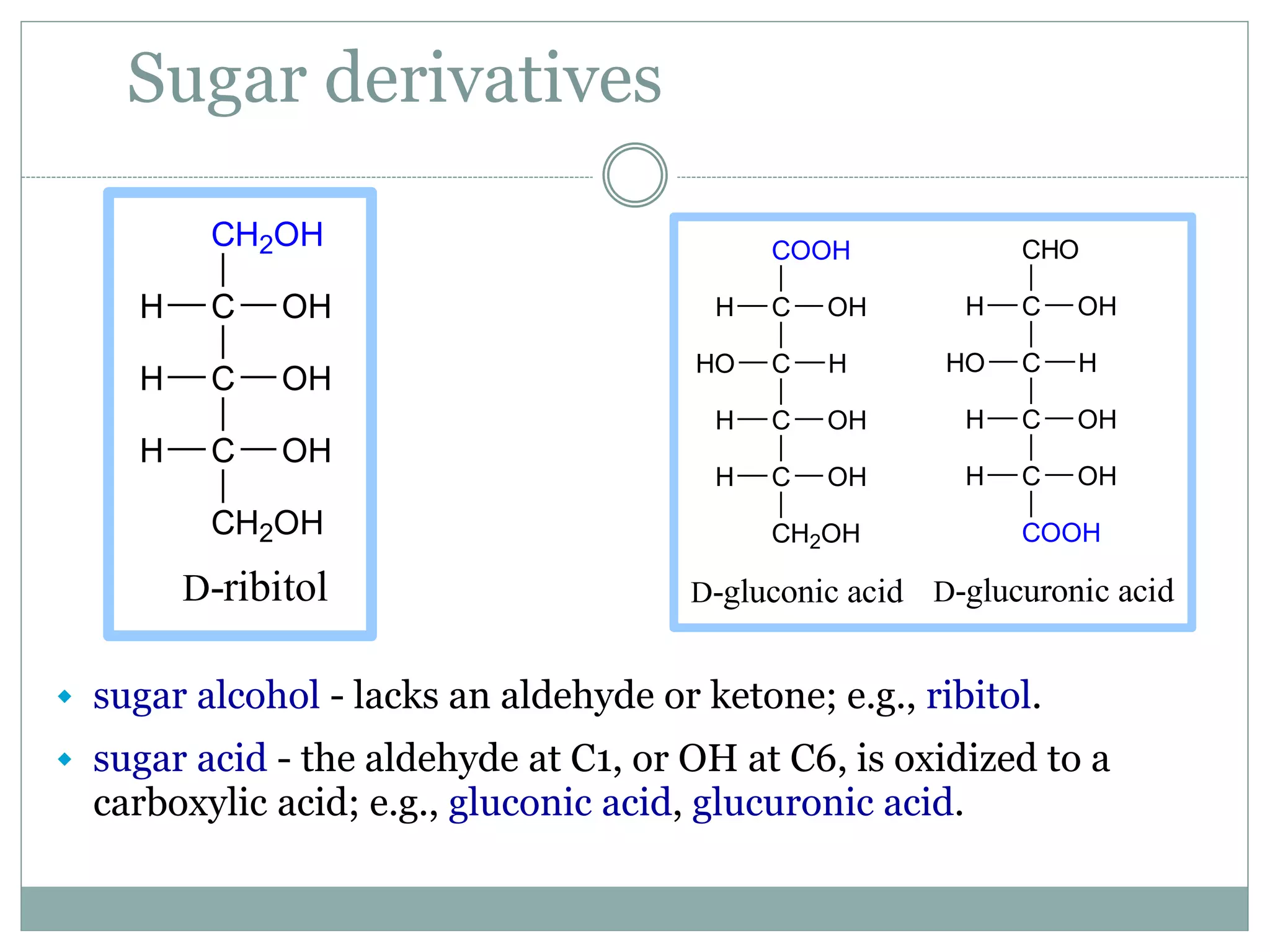 chemistry of carbohydrates | PPTX
