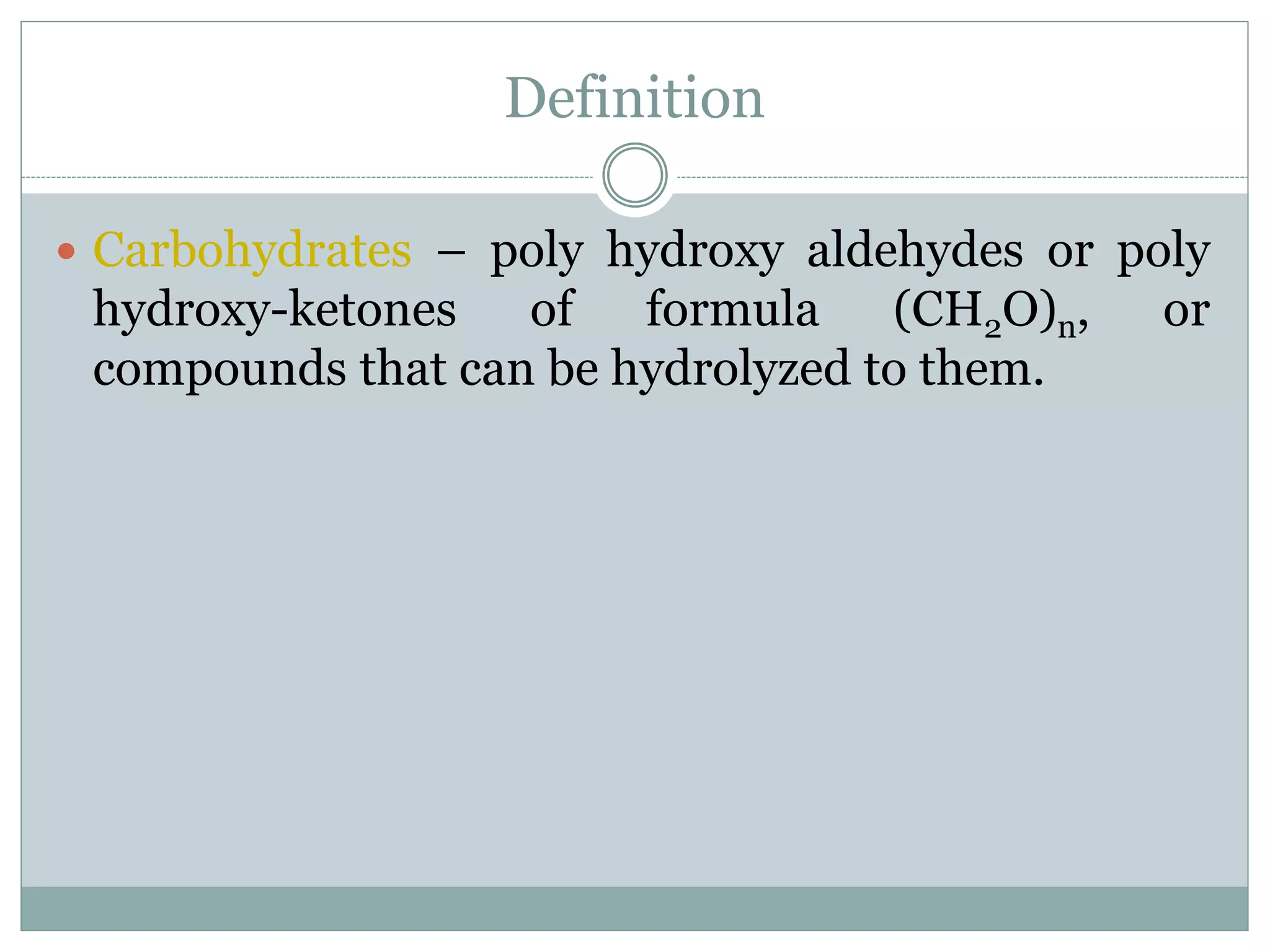 chemistry of carbohydrates | PPTX
