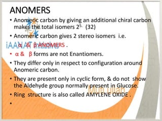 Chemistry of carbohydrates and isomerism | PPTX