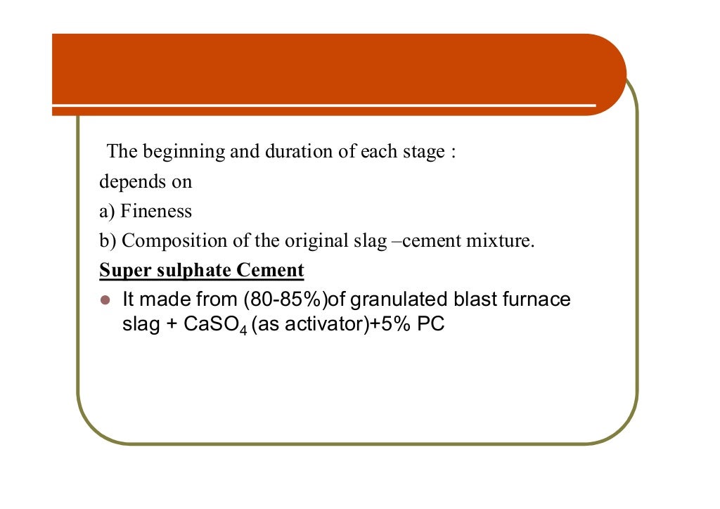 Chemistry of cement