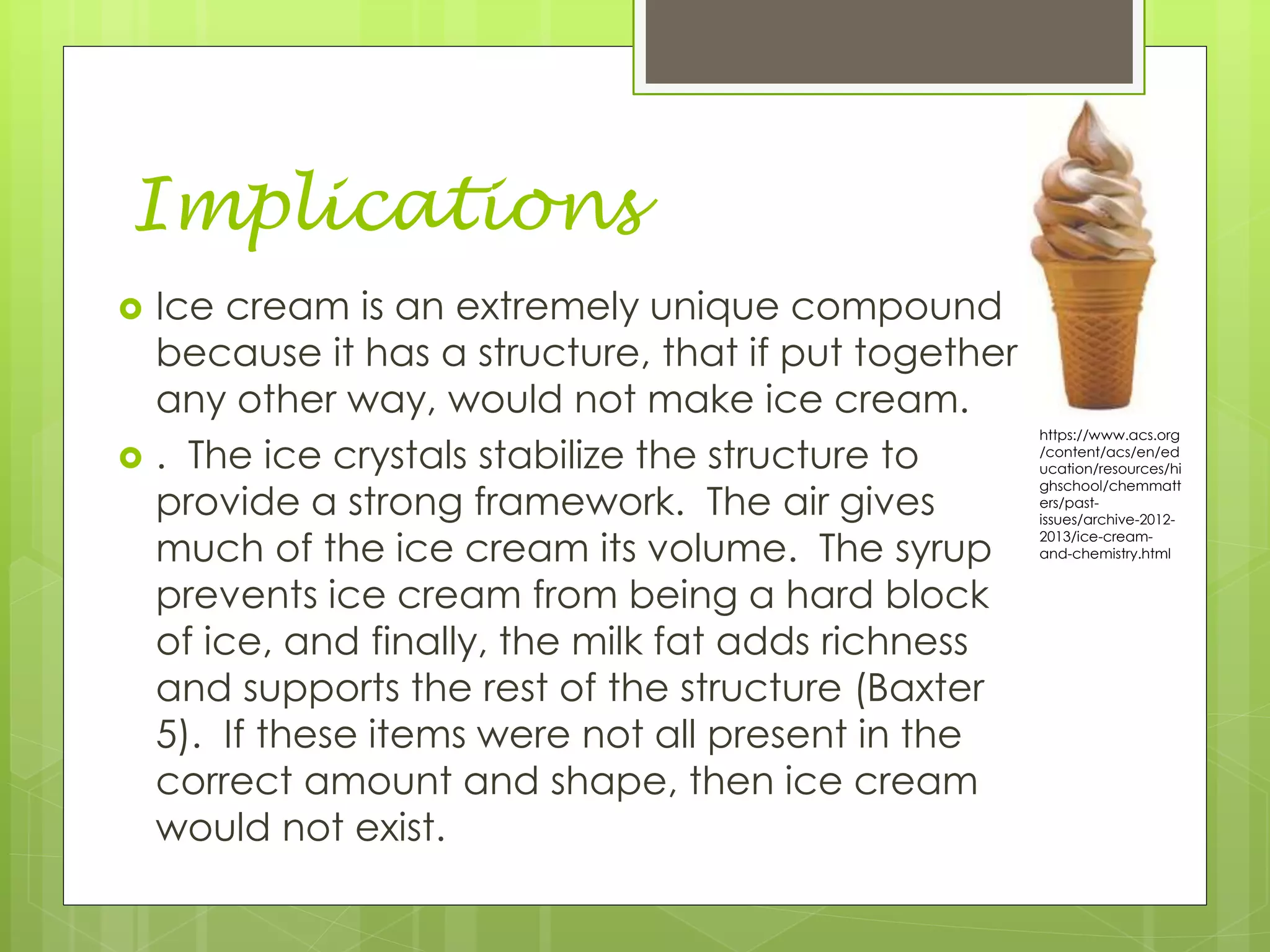 Chemistry of Ice Cream | PPTX
